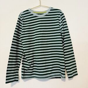 Boden green and blue striped long sleeve t-shirt